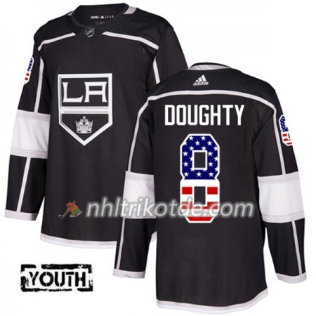 Los Angeles Kings Trikot Drew Doughty 8 Adidas 2017-2018 Schwarz USA Flag Fashion Authentic - Kinder